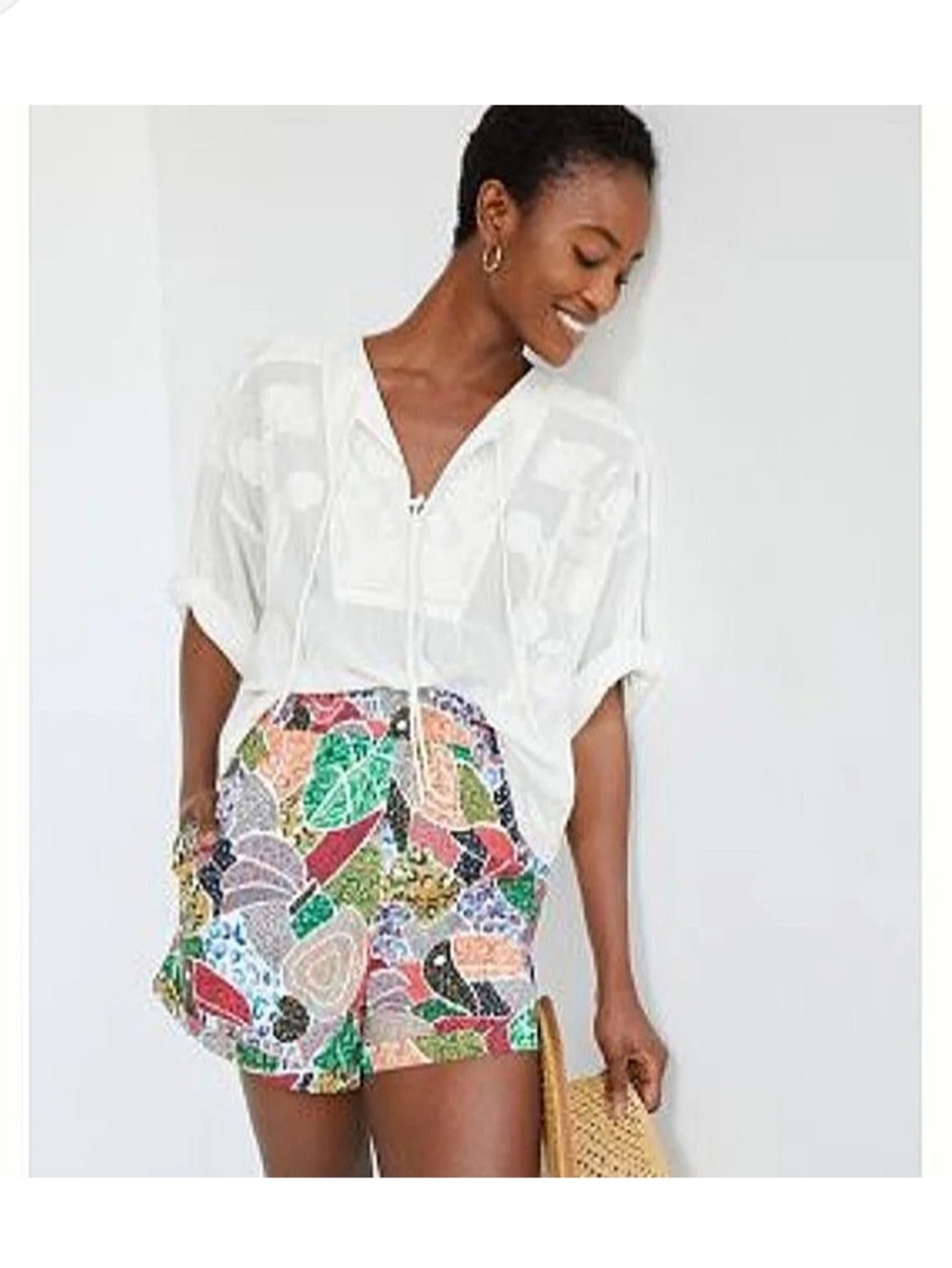FARM Rio Swing Shorts  Multicolor Tropical Sz S